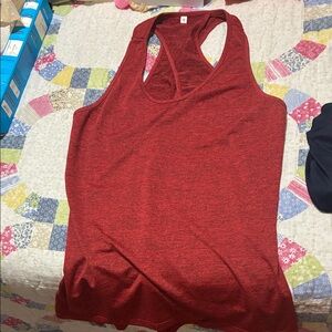 Elegant Red Racerback Tank Top